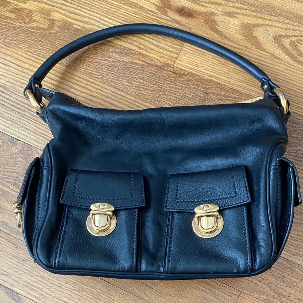 Cute Black Leather Handbag